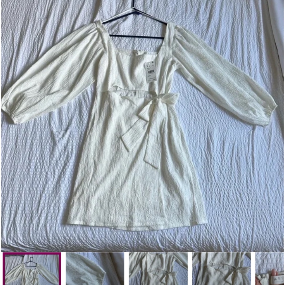 White Dress long sleeves